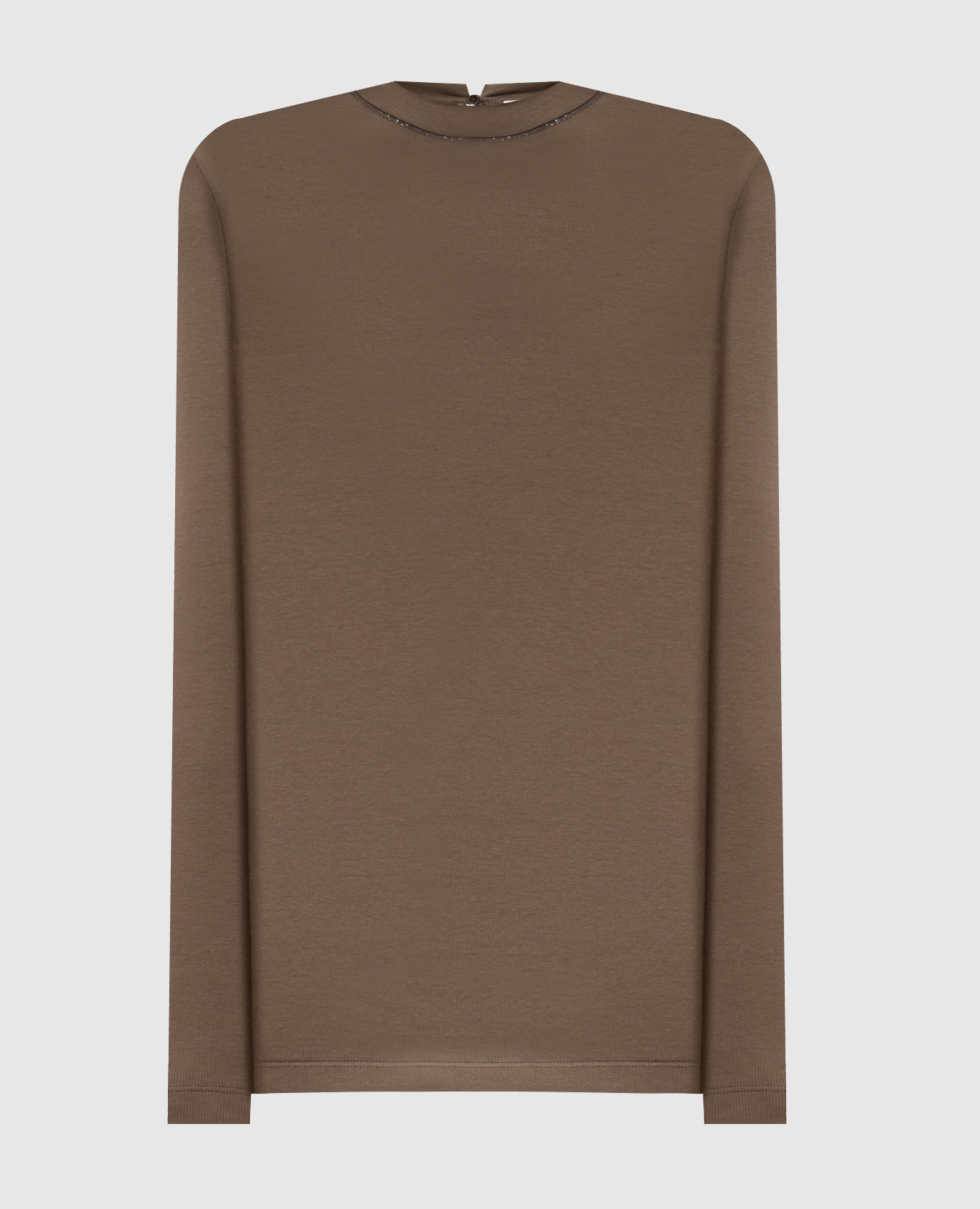 Brown long sleeve with monil chain Brunello Cucinelli