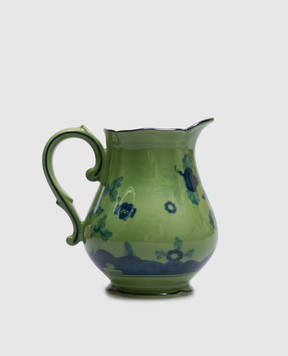 Ginori 1735 Green porcelain milk jug from the Oriente Italiano collection 003RG00FLT000G00123600