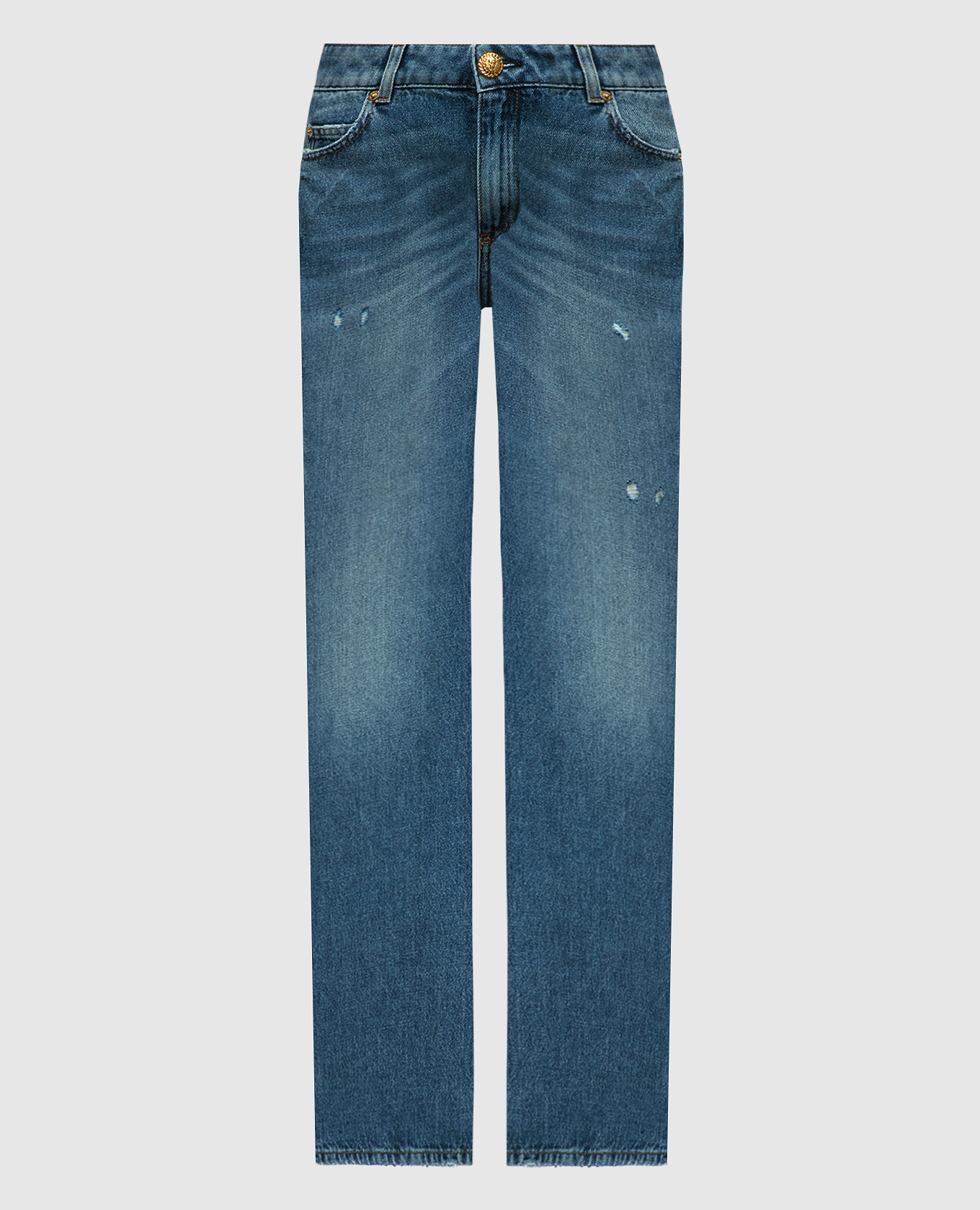 

Blue flared jeans with a distressed effect Balmain