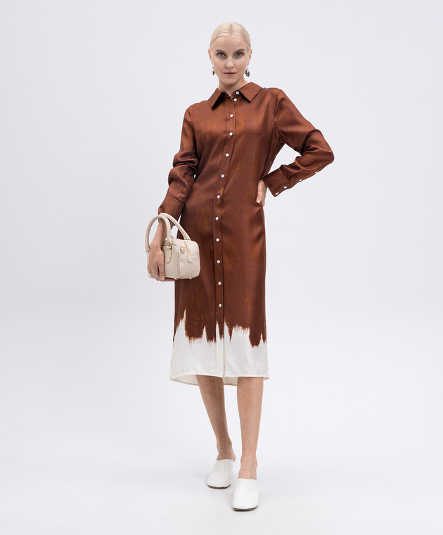PROENZA SCHOULER - Amaya brown silk shirt dress R2533035BSP178 - shop with  European delivery at Symbol