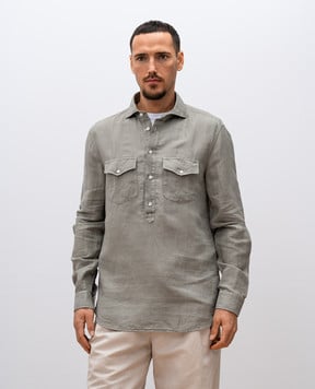 Brunello Cucinelli Green linen shirt MD6983040P