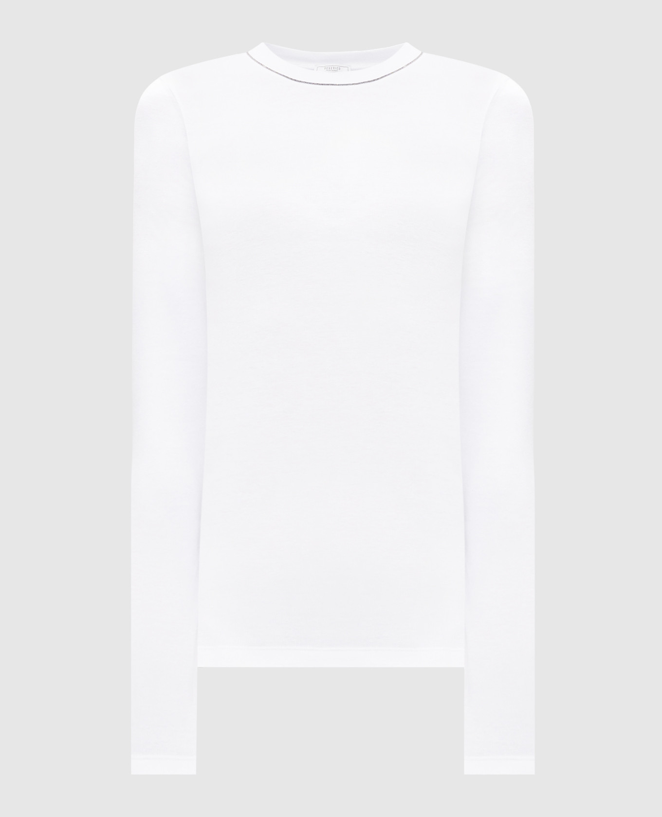 

White ribbed long sleeve with monil chain Peserico