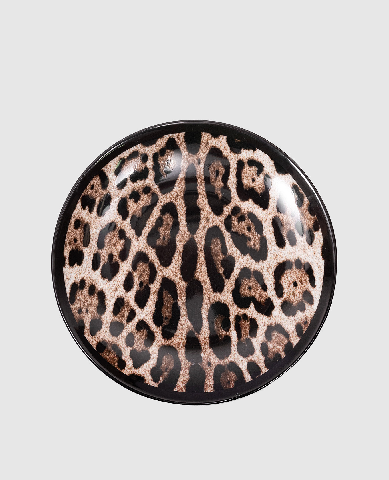 

A set of porcelain bread plates in an animalistic print Dolce&Gabbana, Brown