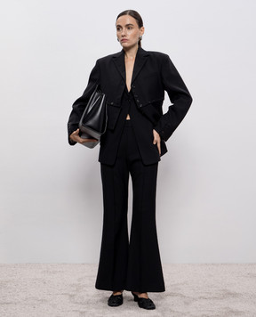 Rokh Black double-layered wool jacket R5CA176