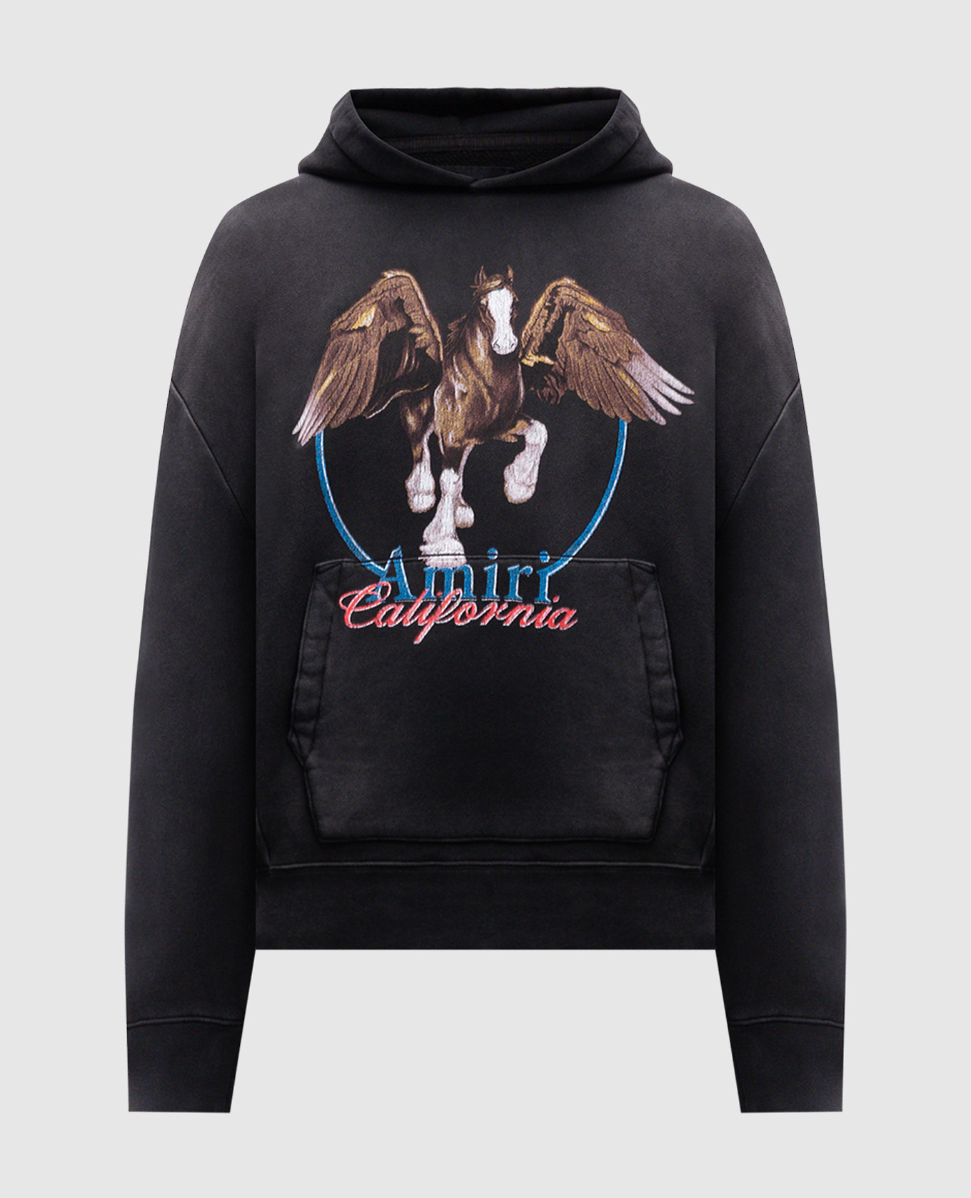 

Gray hoodie WASH PEGASUS with logo AMIRI, Grey