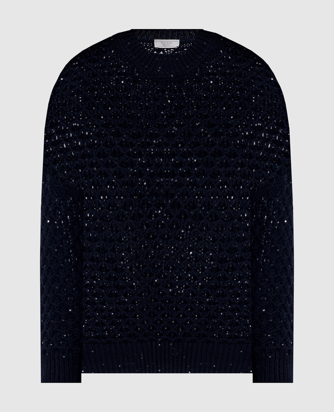 Blue wool sweater with sequins Peserico
