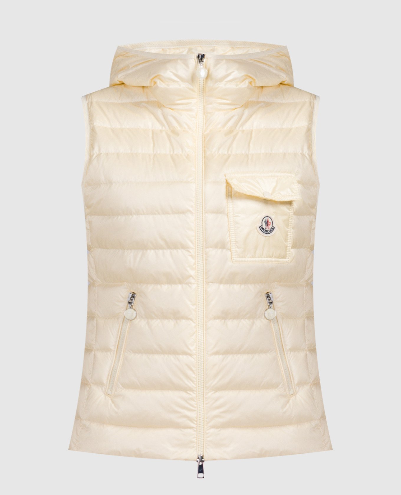 

Yellow down vest with logo Moncler