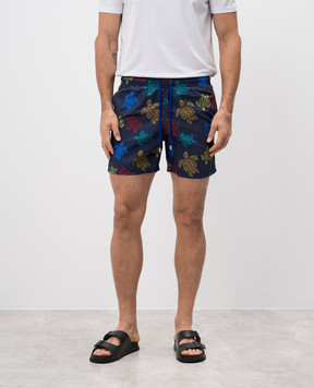 Vilebrequin Blue Carapaces printed swim shorts MOOBB936
