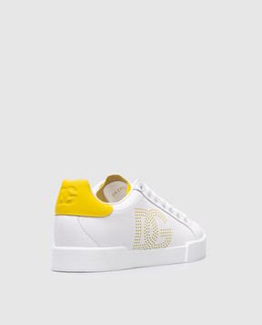 Dolce&Gabbana Portofino white leather sneakers with logo CK2277AV066