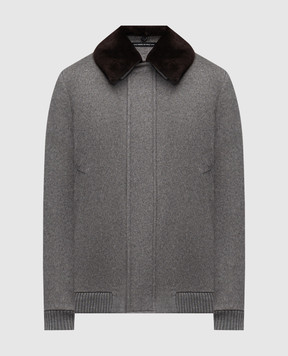 Cashmere&Whiskey Gray cashmere jacket 12000865306P797