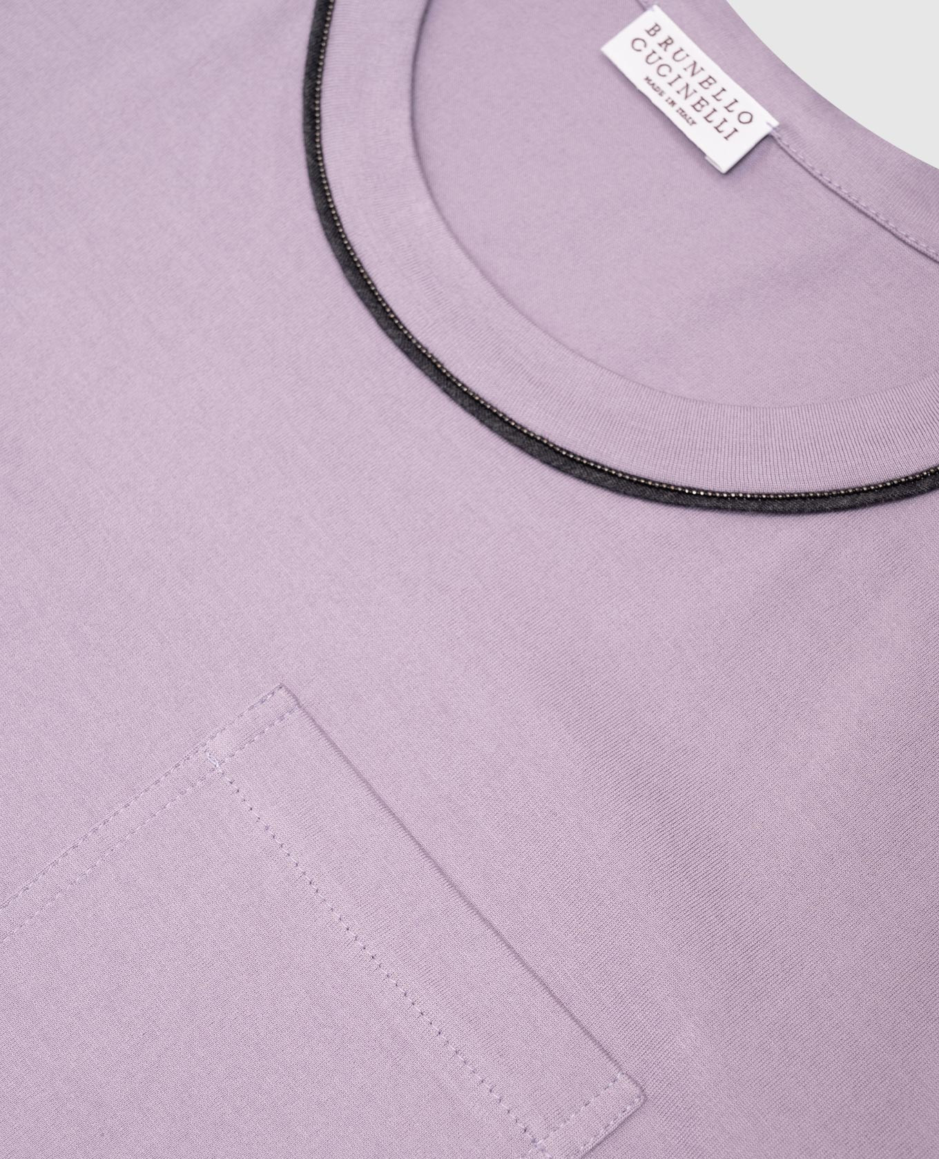Children's purple T-shirt with monil chain Brunello Cucinelli 3