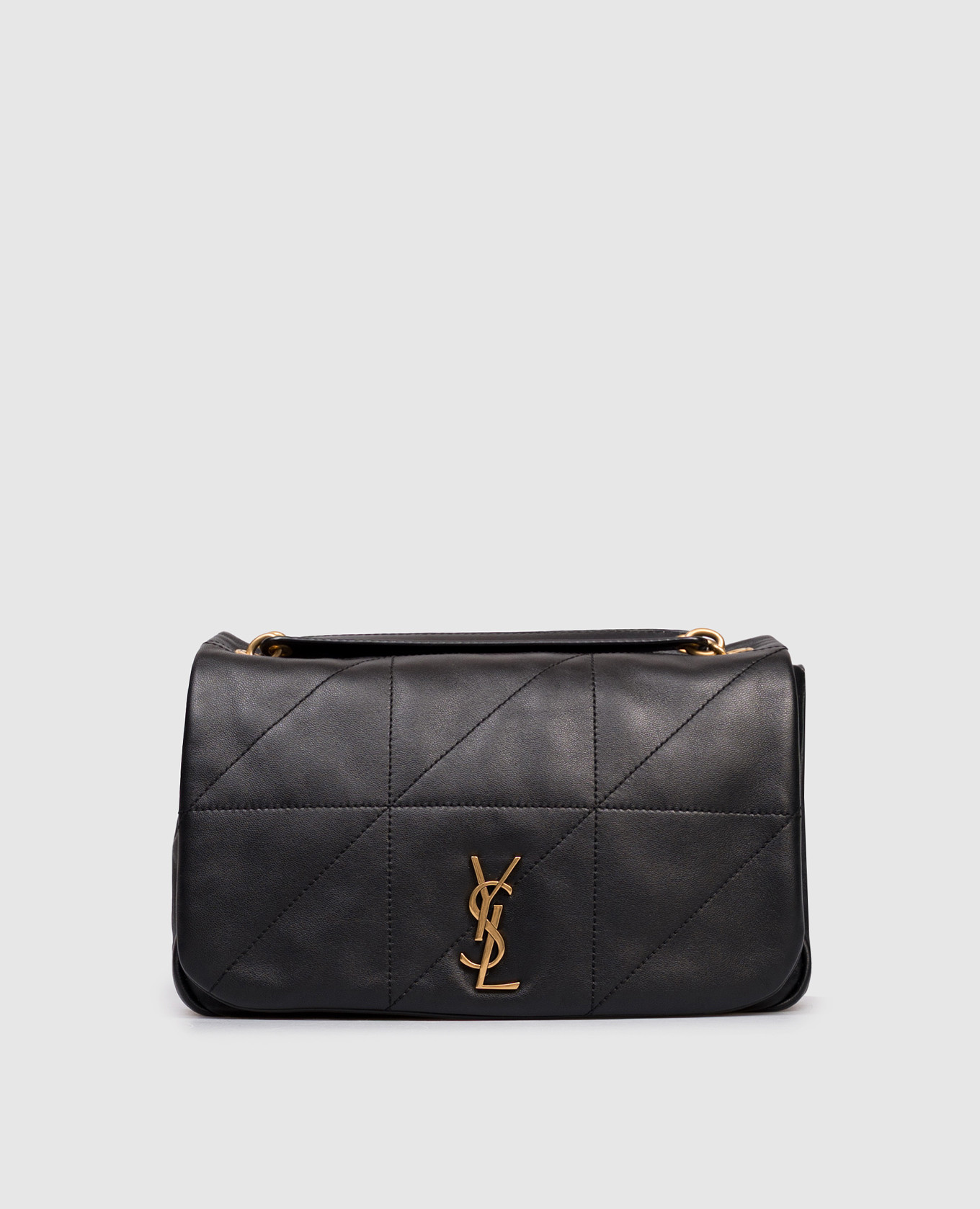 

JAMIE black leather bag with logo Saint Laurent