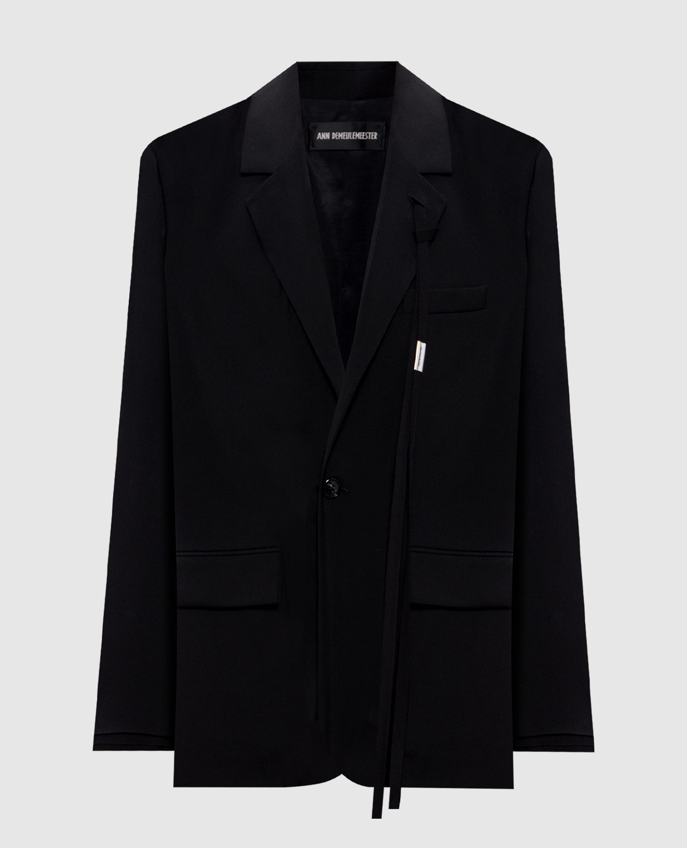 

Elin black double-breasted wool jacket Ann Demeulemeester