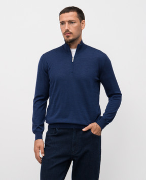 Bertolo Cashmere Blue silk and wool sweater 901615000048