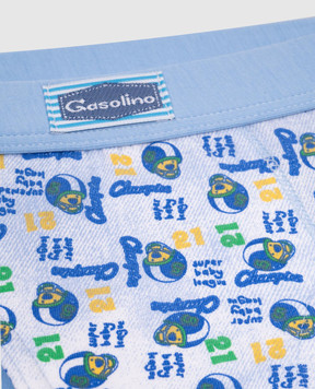 RiminiVeste Gasolino baby blue briefs with 21 print U3659