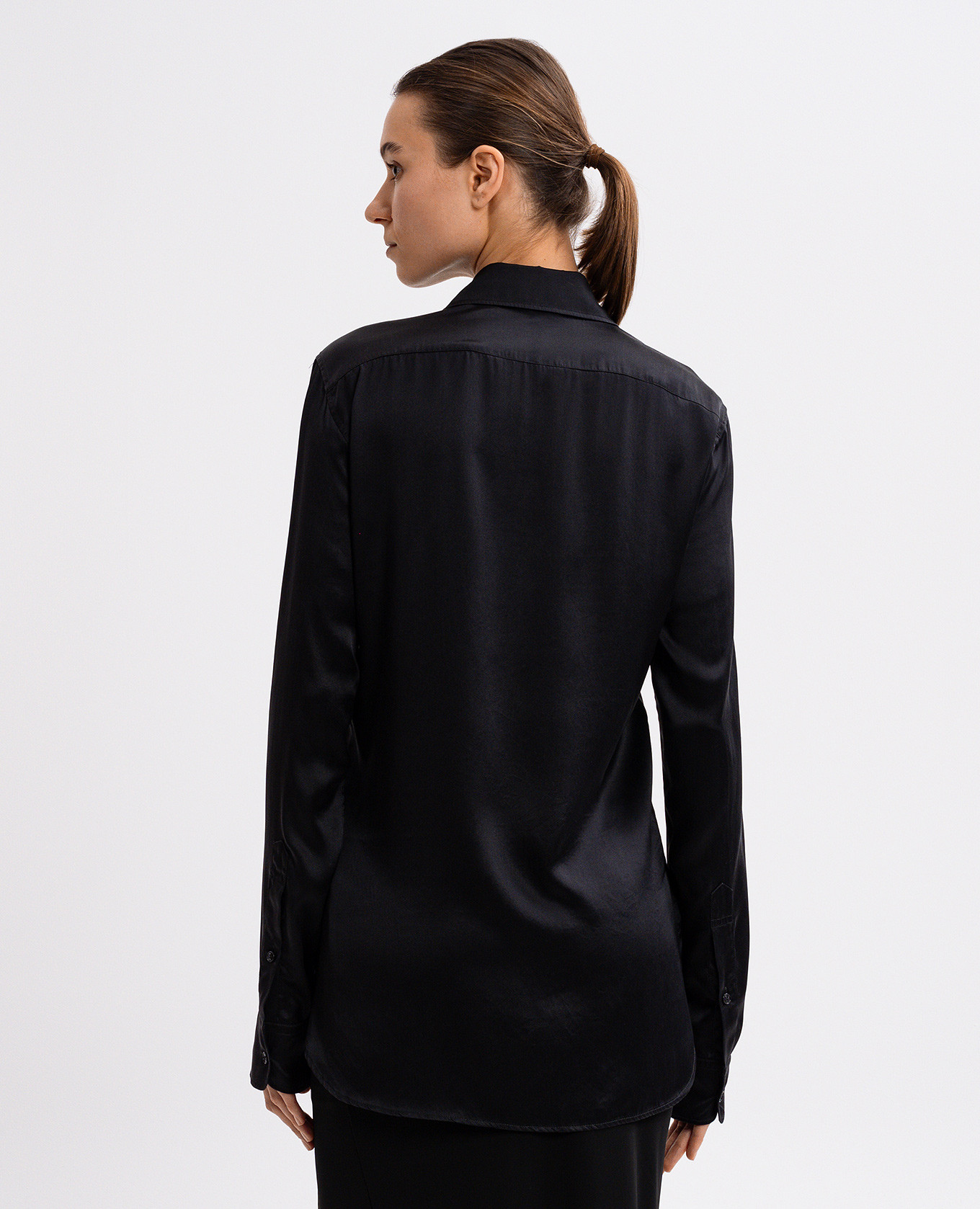 

Carole black silk blouse Ann Demeulemeester