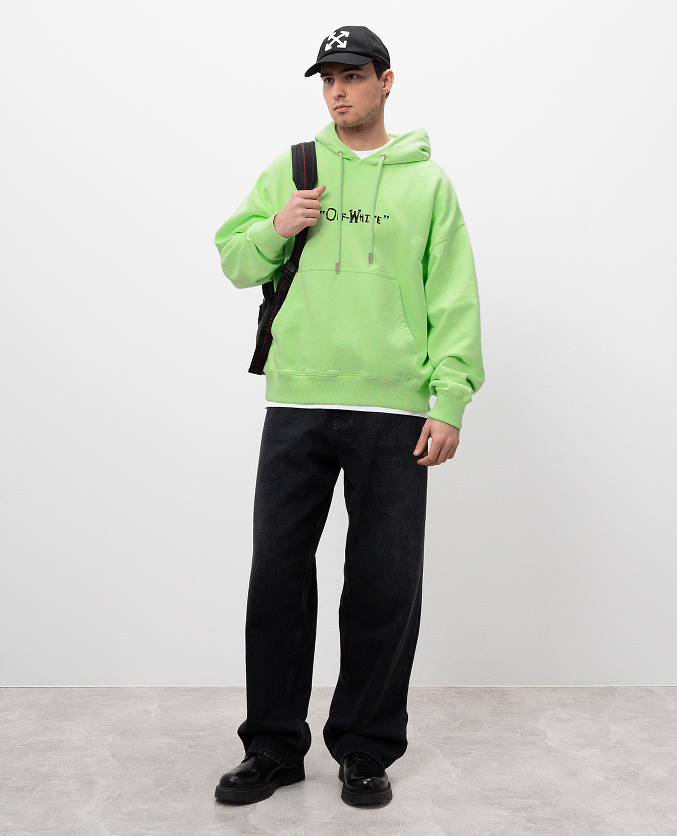 

Green hoodie with logo print Off-White