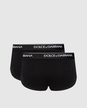 Dolce&Gabbana Set of black briefs with logo M9C05JONN95
