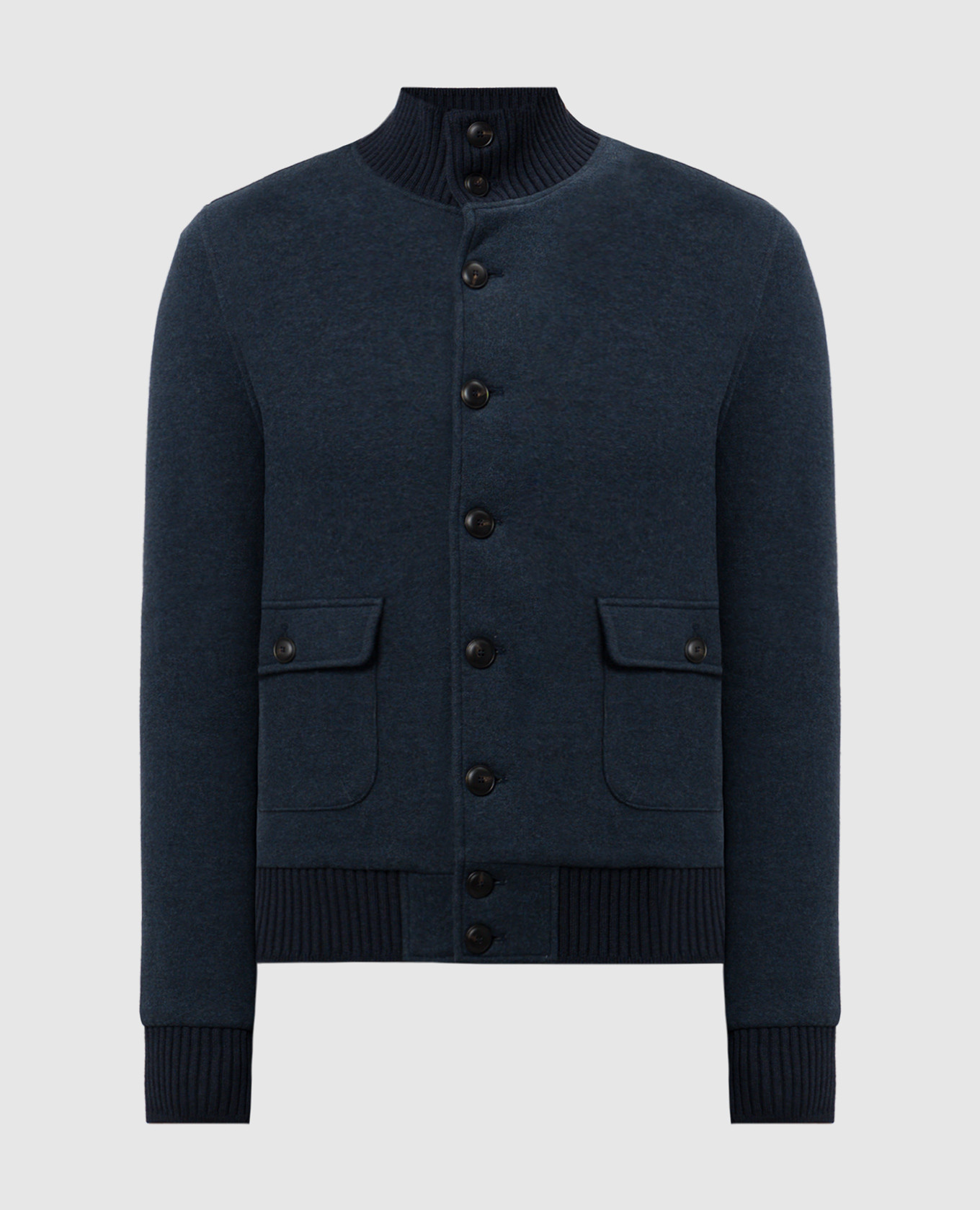 

Blue logo cashmere jacket CAPOBIANCO