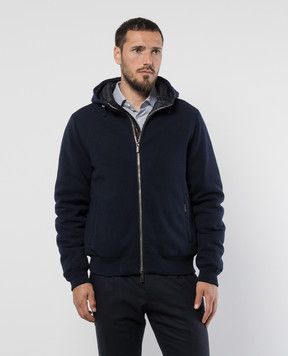 MooRER Blue down jacket BRIGNO made of wool and cashmere BRIGNOMRW
