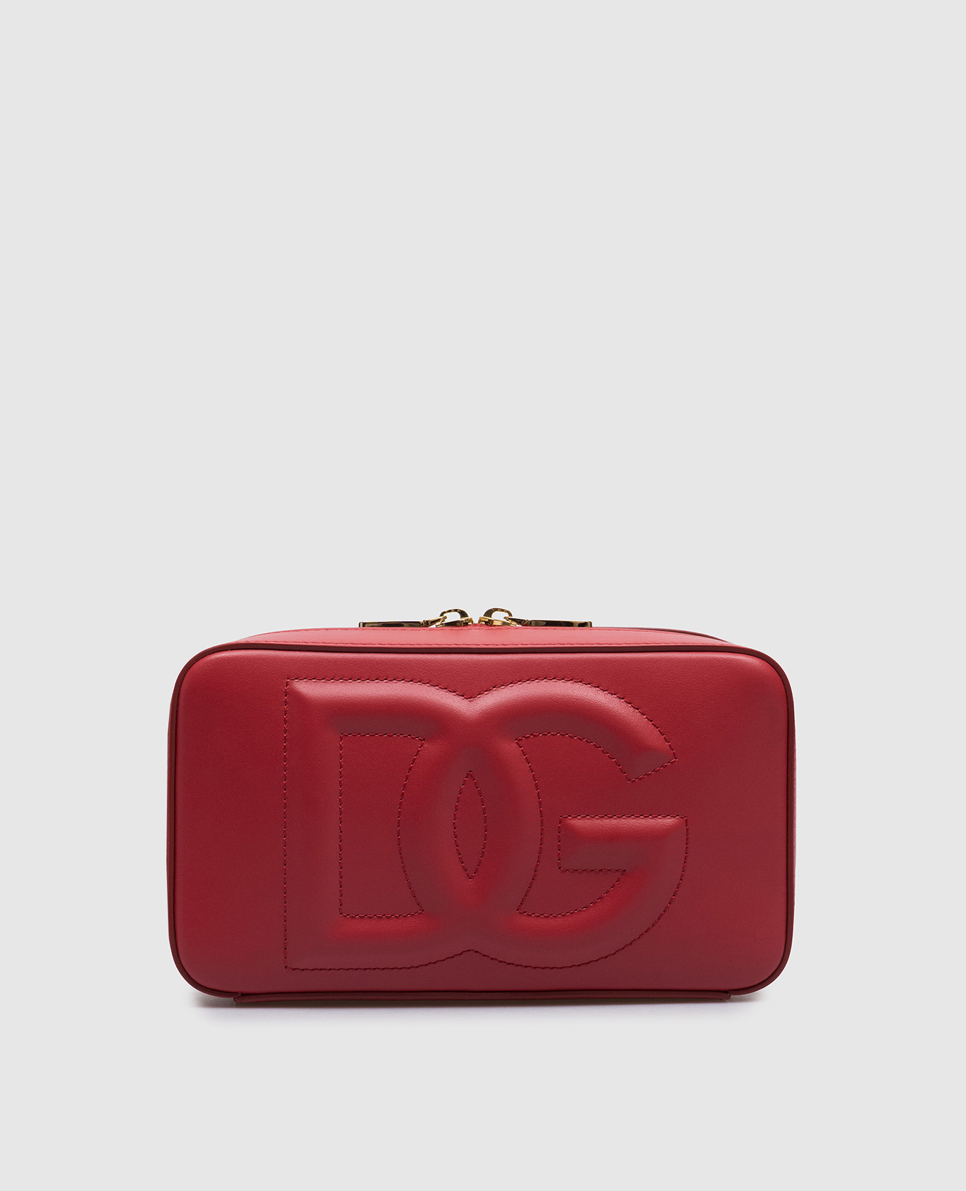 DG LOGO crossbody red leather bag