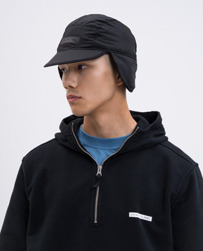 Heliot Emil Black Ophitic cap with logo print 16123