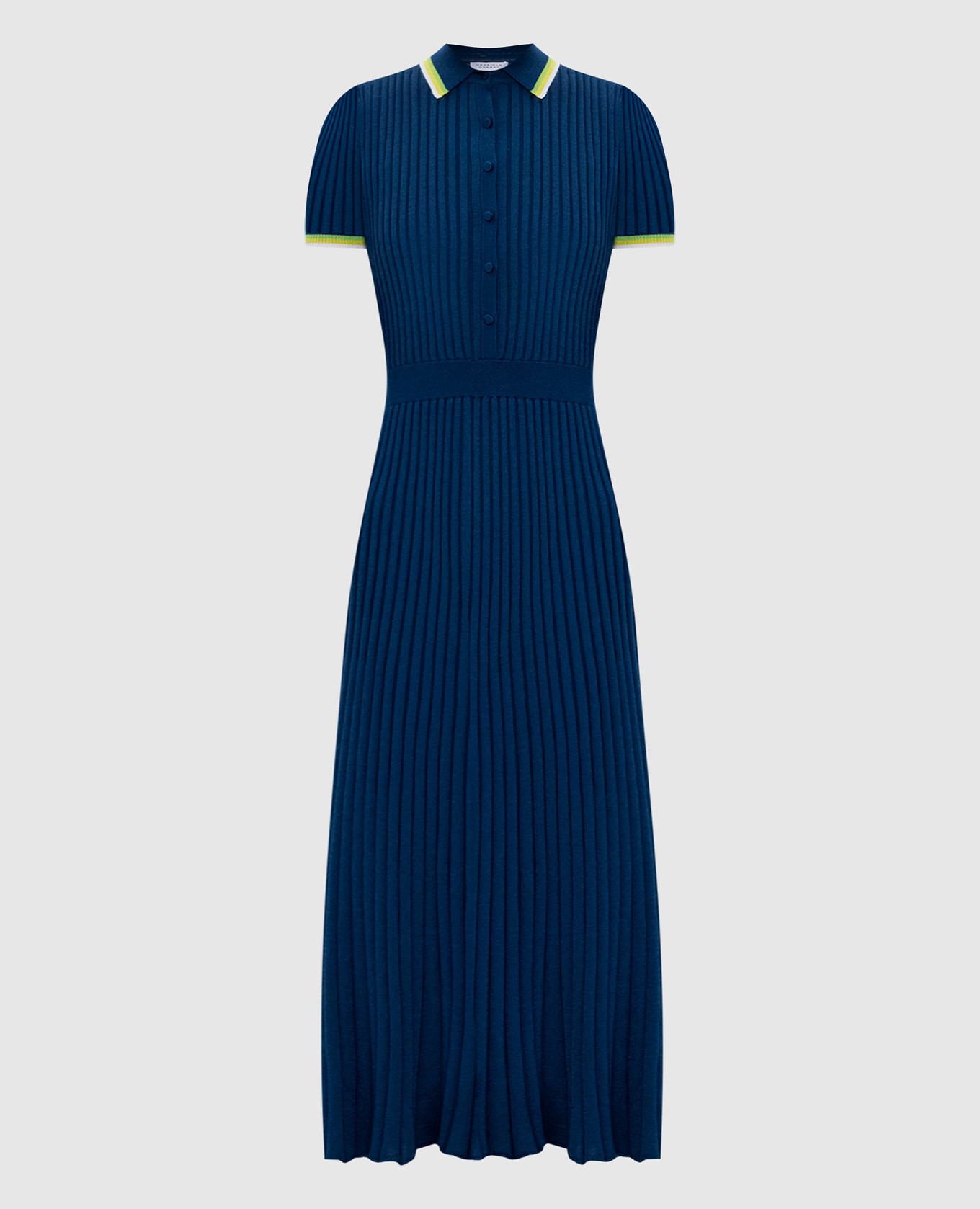 Eyot blue silk and cashmere dress Gabriela Hearst