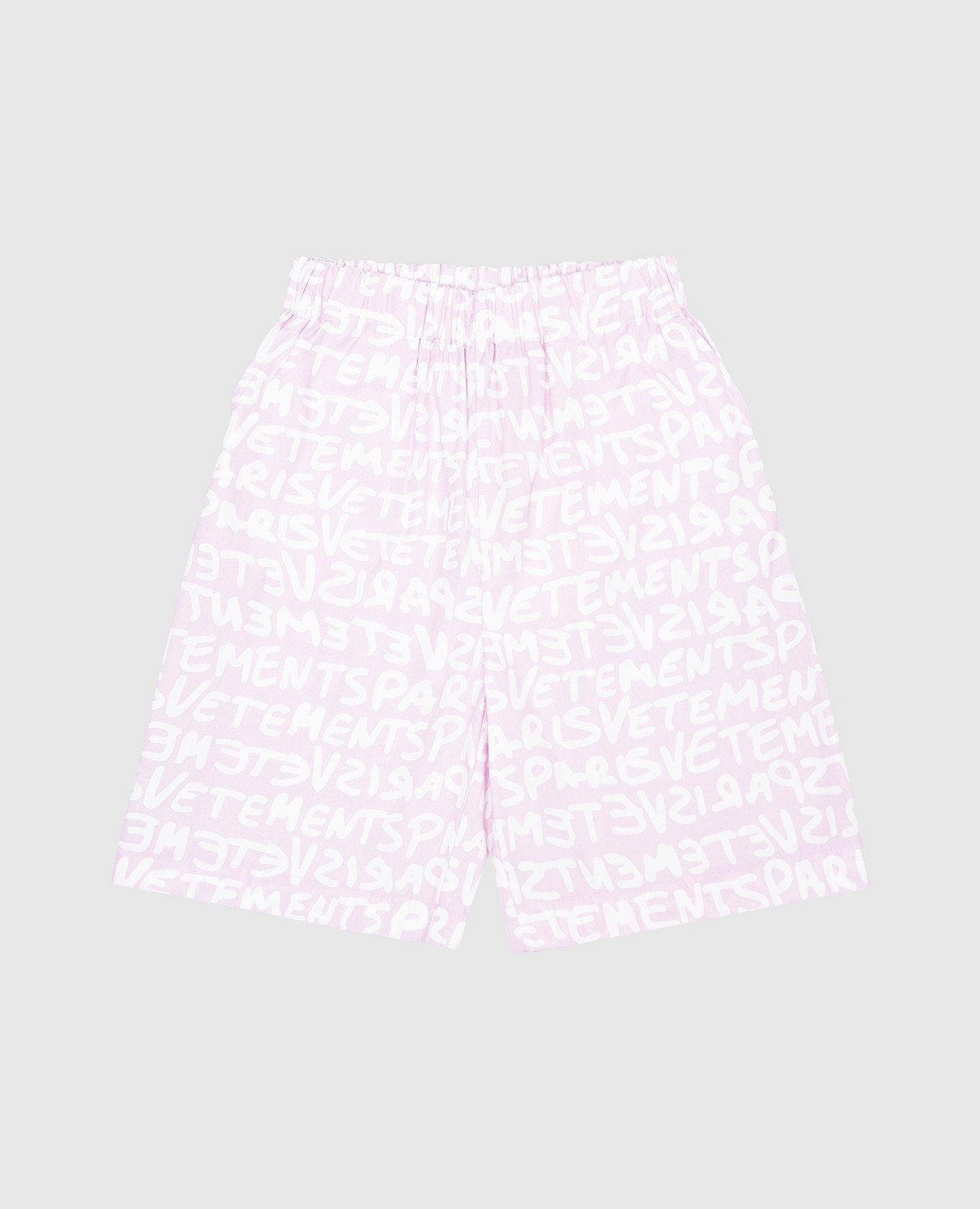 Vetements Children's pink shorts with a logo print