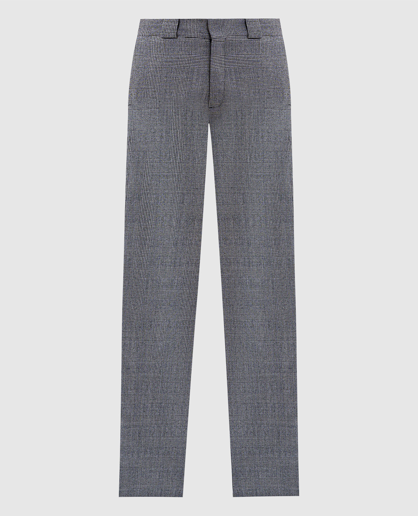 

Grey wool checked trousers with logo patch Vetements