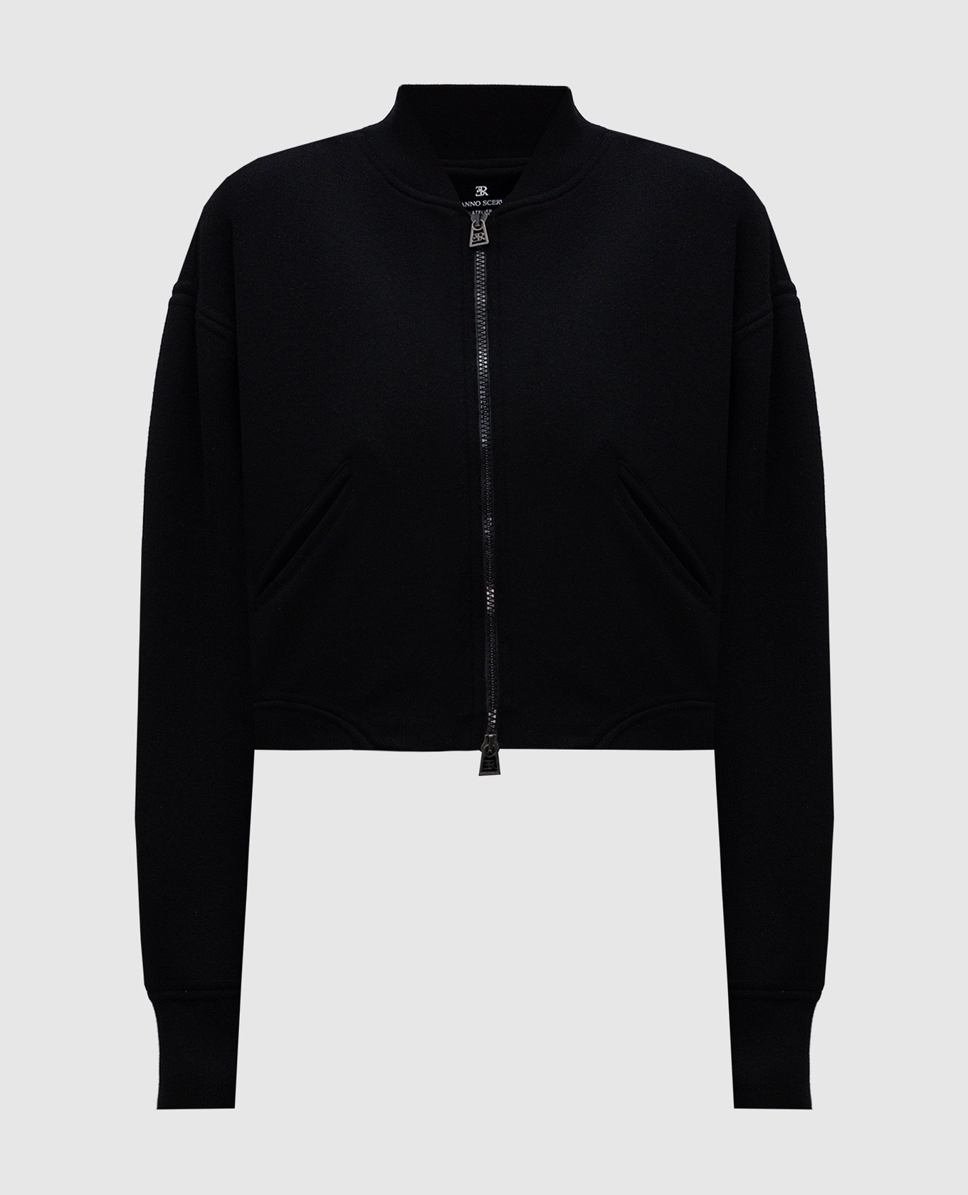 

Black cropped bomber jacket Ermanno Scervino