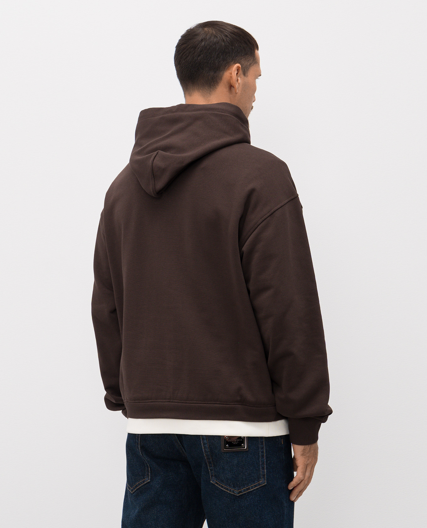 

Brown hoodie with logo embroidery Dolce&Gabbana