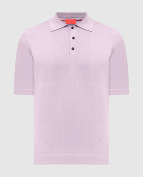 ISAIA Purple silk polo shirt MG8262Y0470