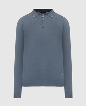 Enrico Mandelli Gray wool polo shirt 2K036A5422