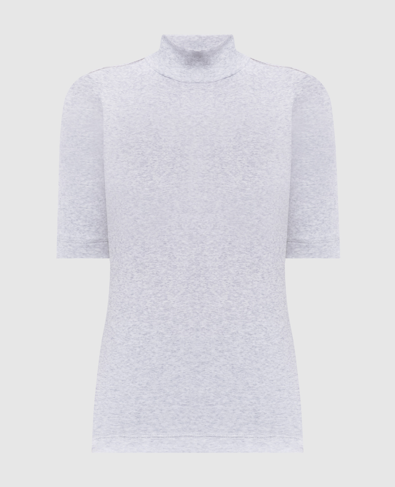 Gray T-shirt with monil chain Peserico