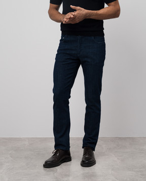 Cashmere&Whiskey Blue jeans with logo SAPRIC781