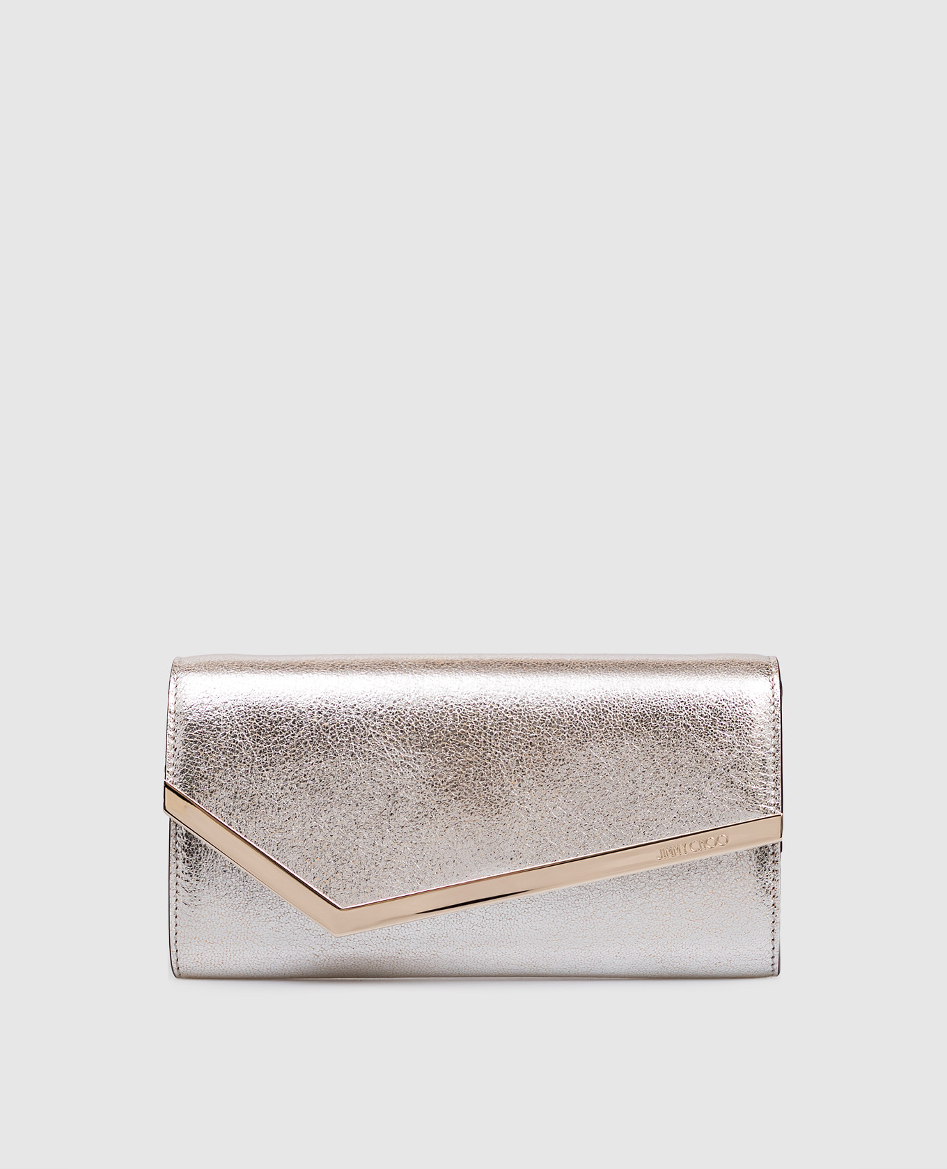

Emmie silver leather clutch Jimmy Choo