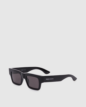 Alexander McQueen Black sunglasses with logo print 832526J0749
