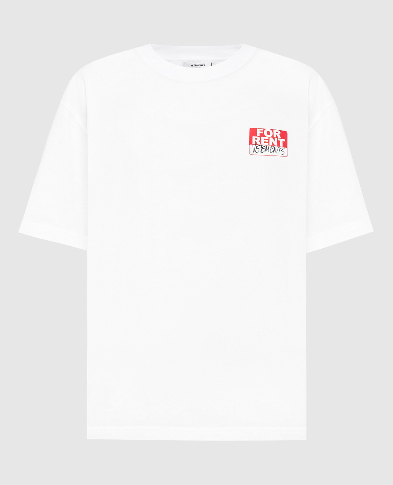 

White T-shirt with logo print Vetements