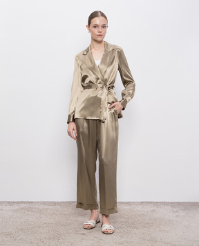 Peserico Beige trousers with lapels A0403601514