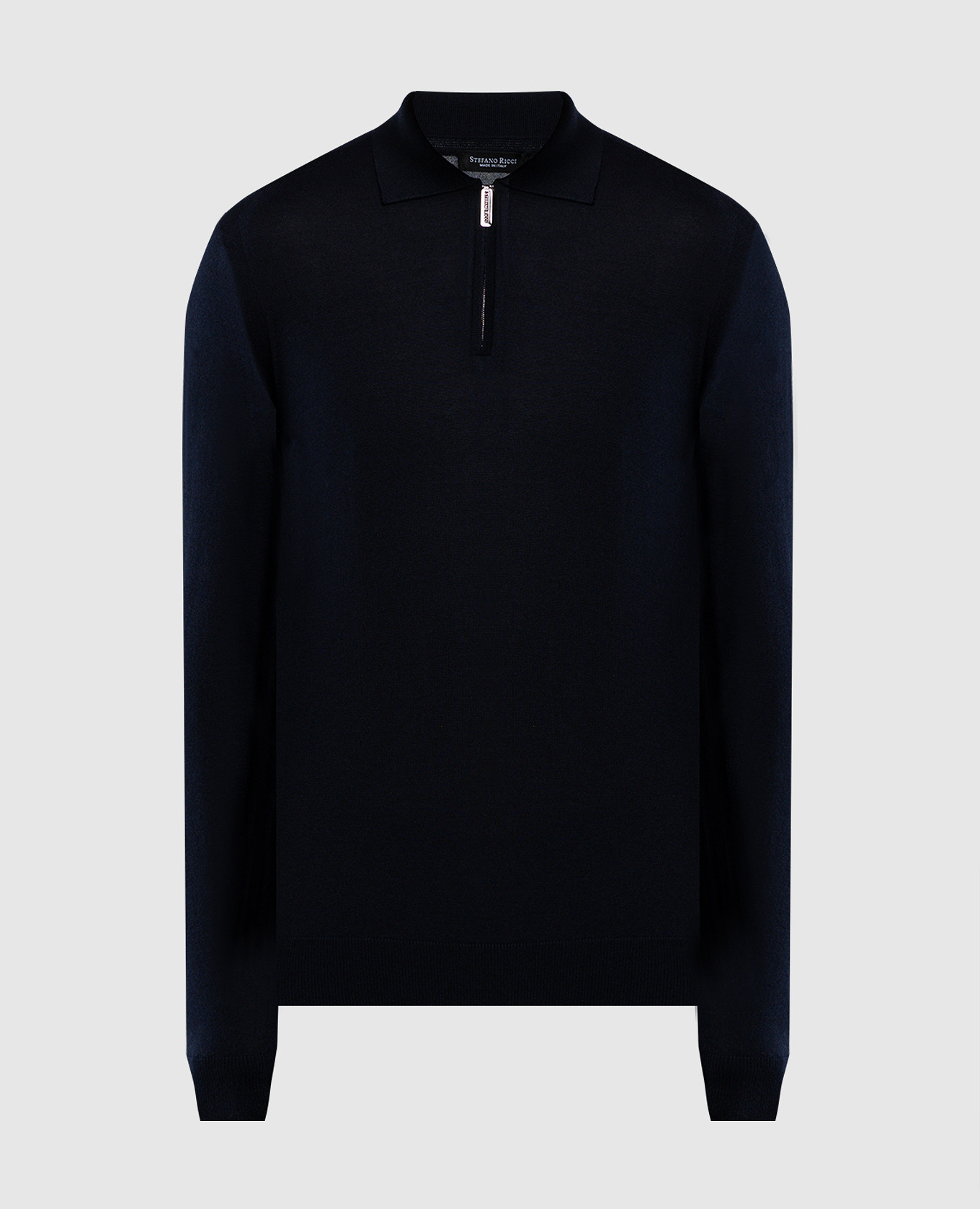

Blue logo cashmere and silk polo Stefano Ricci
