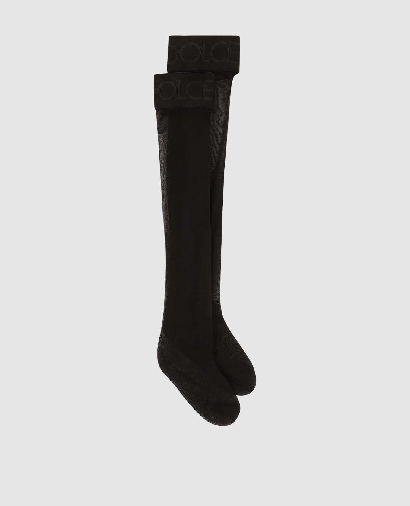 

Black stockings with a logo pattern Dolce&Gabbana, Черный