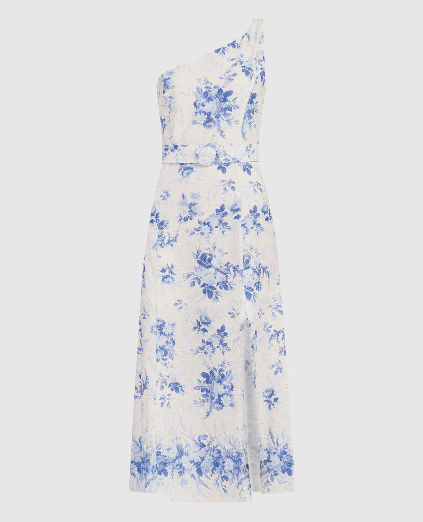 

Beige dress with a floral motif with linen Twinset