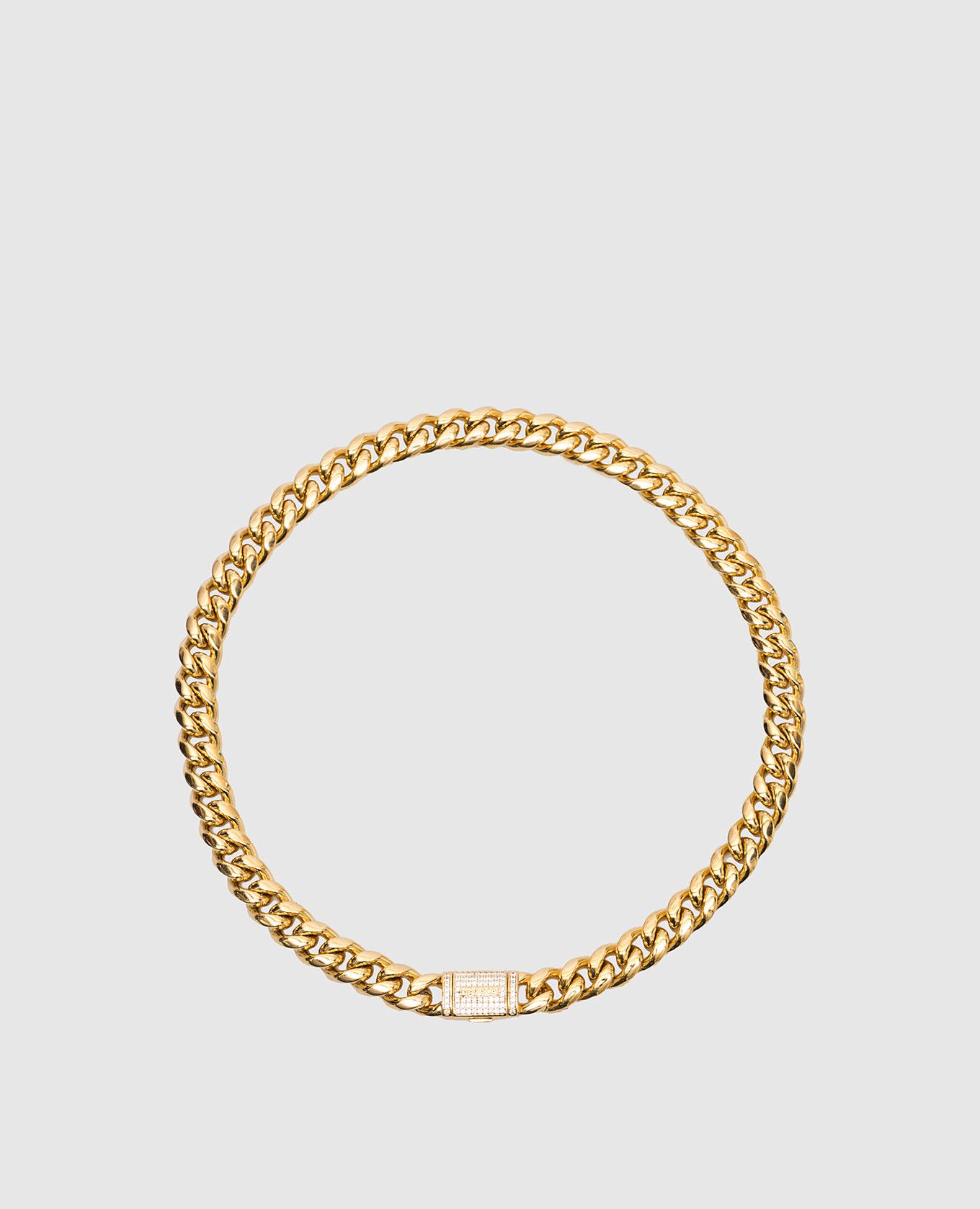 

Golden chain Cuban choker with crystals Darkai