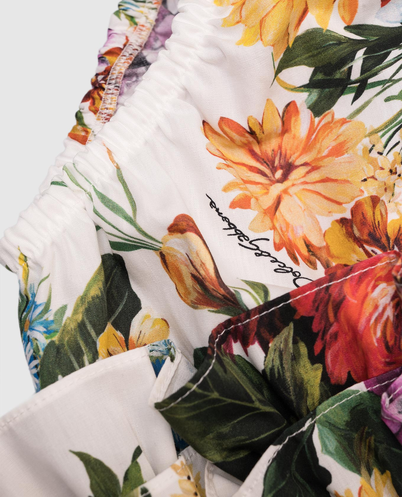 

Baby white bodysuit with floral print Dolce&Gabbana