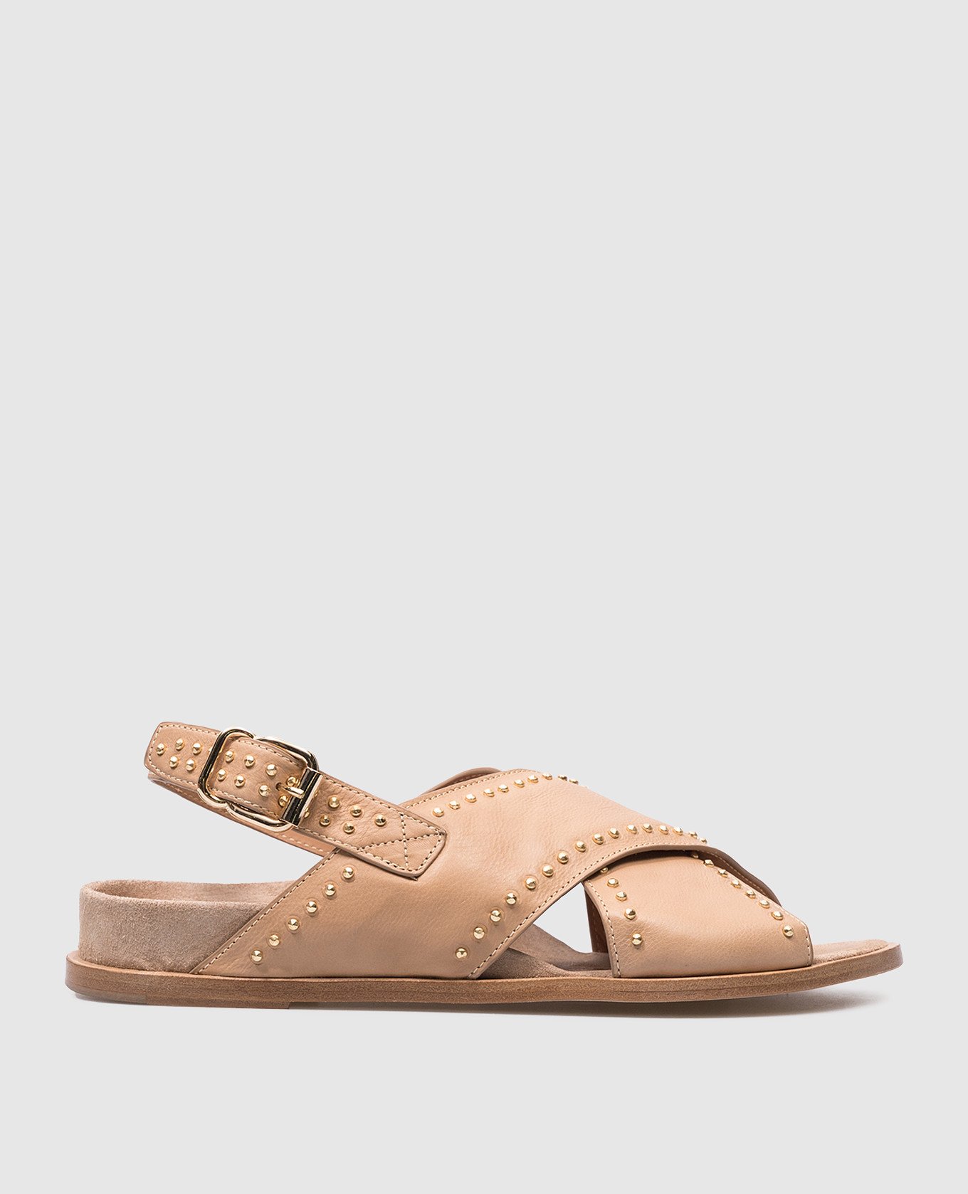 

Beige leather sandals with rivets Laura Bellariva