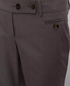 Brunello Cucinelli Gray wool and silk pants M0W07P6443y