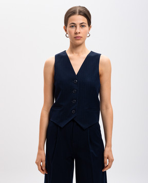 Twinset Blue vest with lurex 242TP2158
