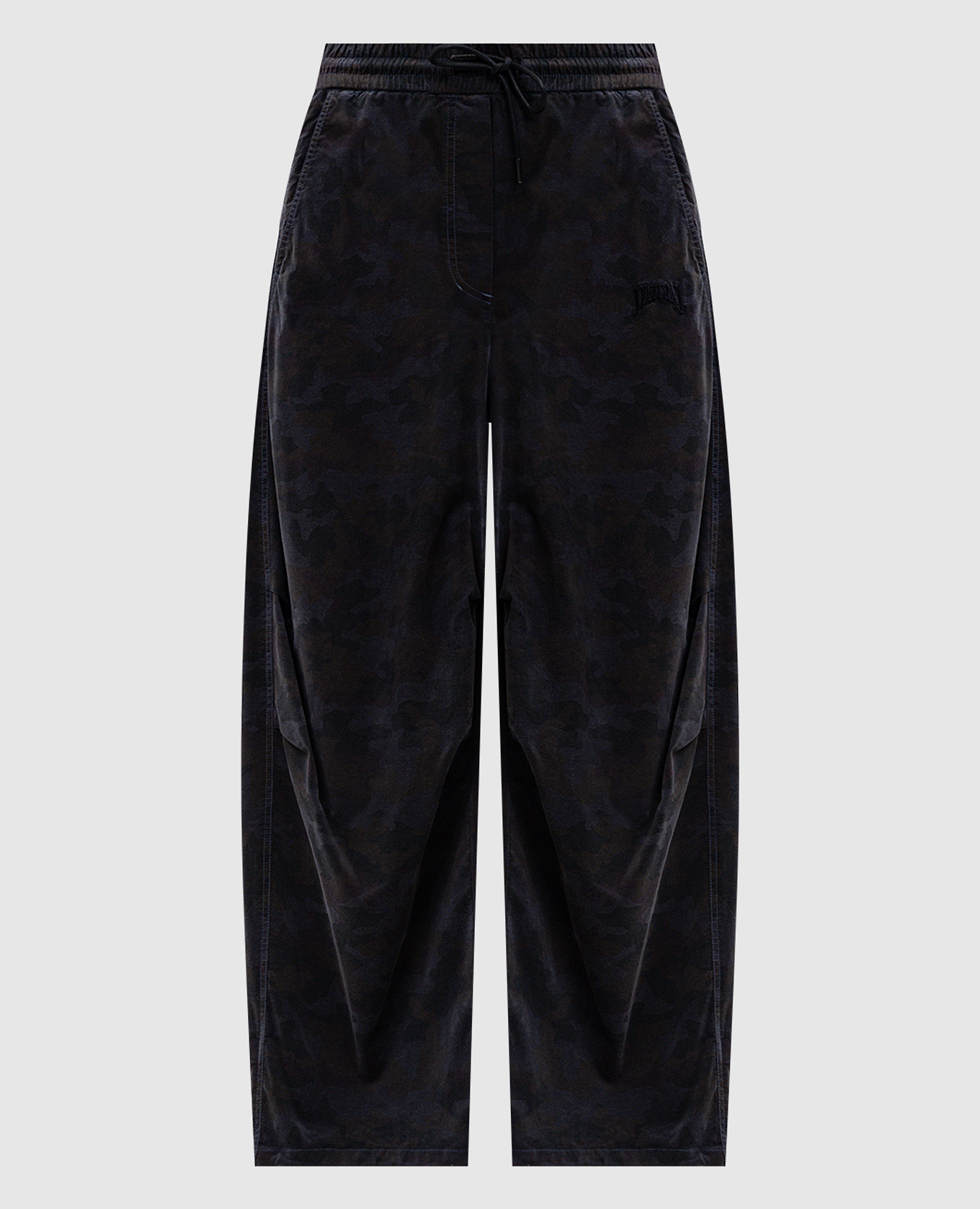 

Gray velour pants in camouflage print Juun.j, Grey