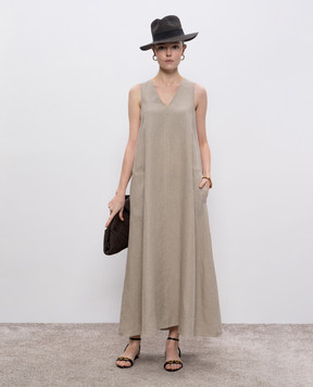 Max Mara Beige SIMEONE linen dress SIMEONE