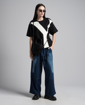 Y`S Yamamoto Blue jeans with a print from Spotted Horse Craft YSP99005